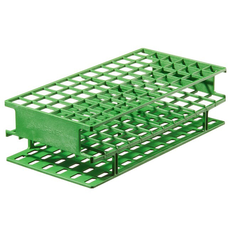 Unwire rack for 72 tubes diam.16mm green, Nalgene