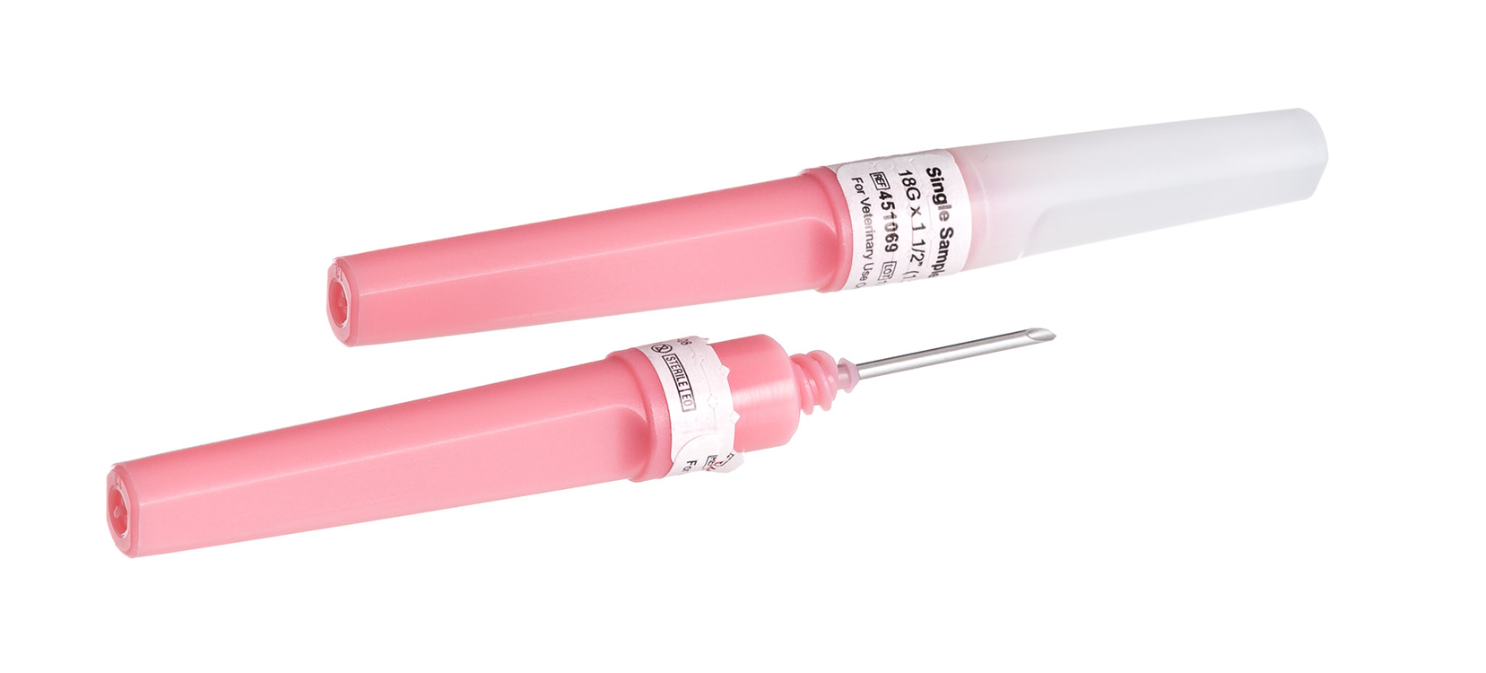 Vacuette Single Sample Needle 18G x 1 1/2, steriel, latexvrij, voor veterinair gebruik, Greiner