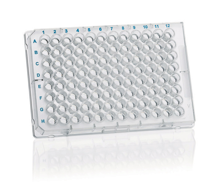 96 V-well plate immunoGrade 360µl, polystyrene, aseptical, Brand