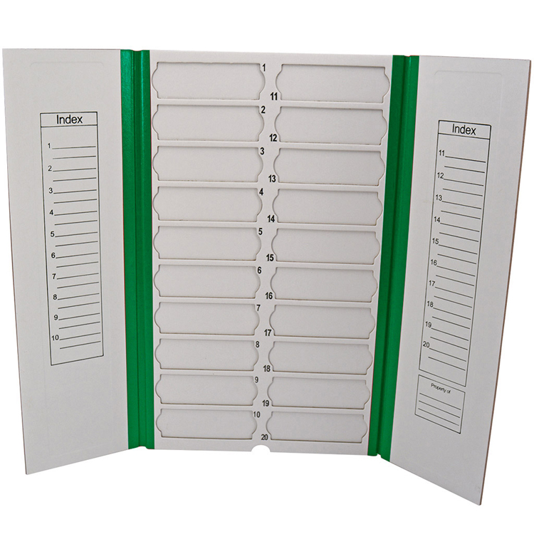 Filoslide en carton pour 20 lames porte-objets vert Cellpath