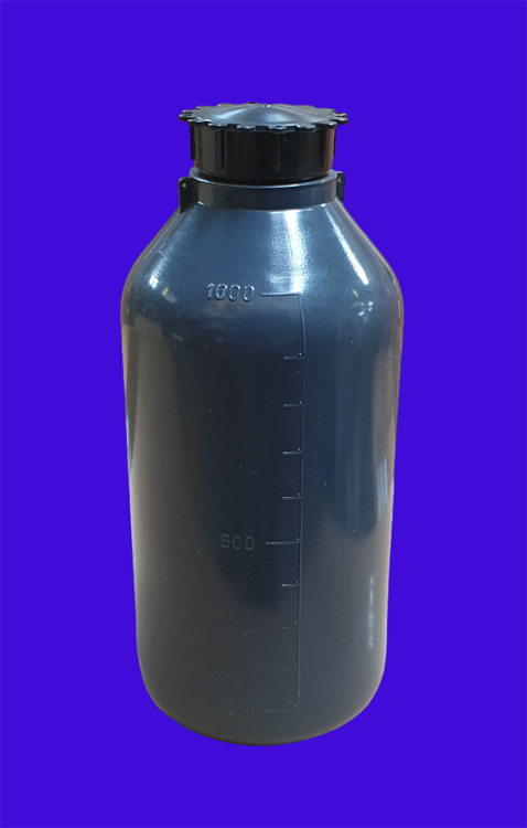 Bottle 1000ml narrow neck, with graduation grey Kartell