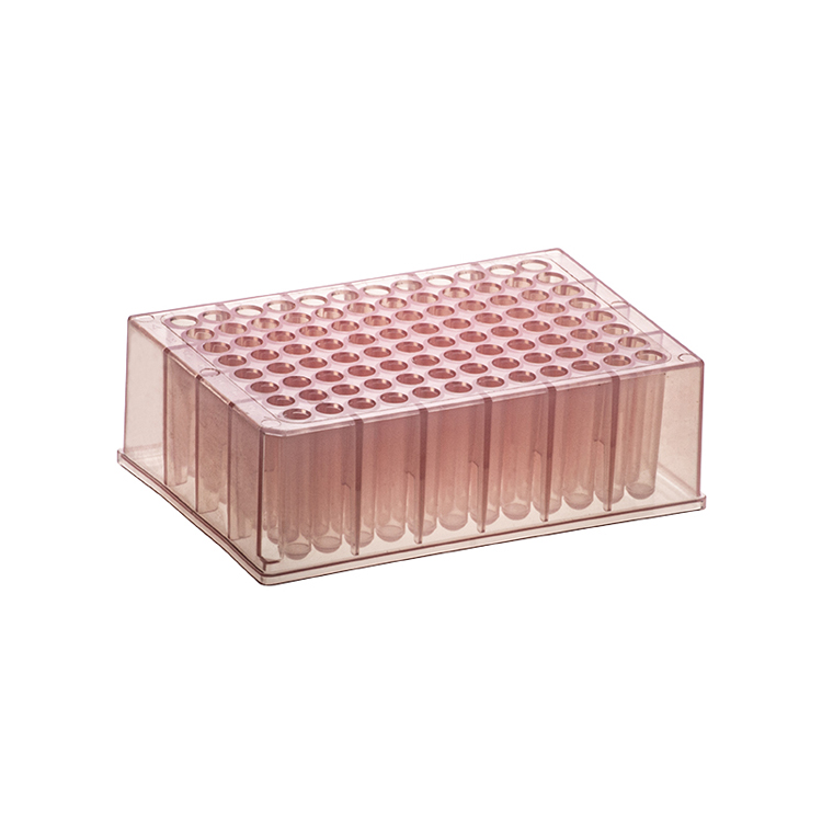 Bioblock plaat 1.2ml 96 plaatsen roze plp, Simport