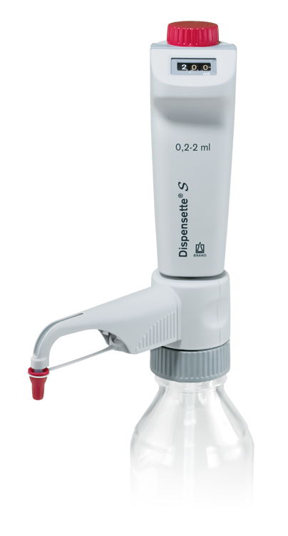 Dispensette S, digital, 0.2 - 2ml, sans soupape de purge, Brand