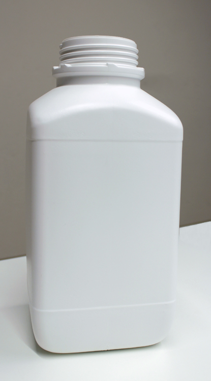 Square bottle wide neck HDPE 4000 ml white