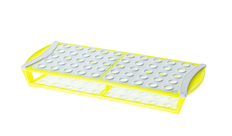 Microtube rack pour 50 tubes jaune, Simport