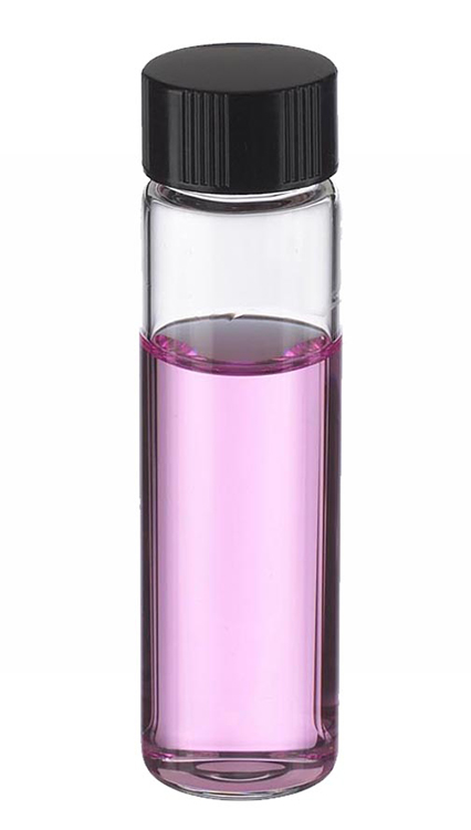 Vial 12ml in Lab File®, type I borosilicaat glas, 15-425 zwarte schroefdop met rubberinlage, Wheaton