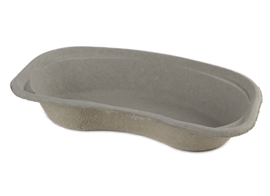 Carebowl L, pushtray disposable cellulose, grey