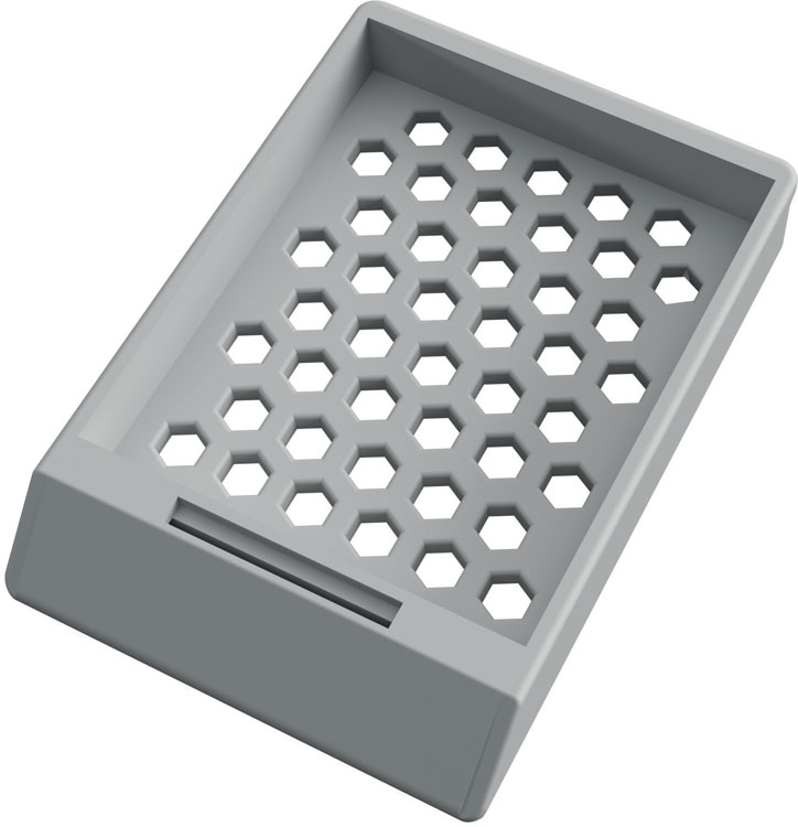 Laser Hex System II cassette, no lid, grey, stacked per 40pcs, Cellpath