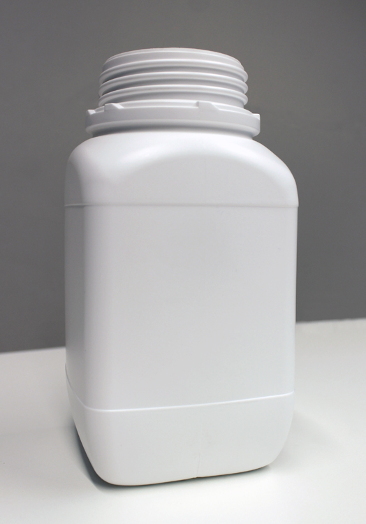 Square bottle wide neck HDPE 1500 ml white