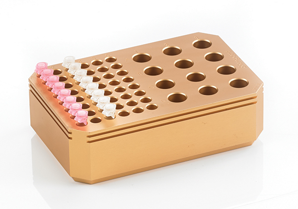 ChillBlock SBS Footprint Rack for 60 tubes of 1.5/2ml + alphanumeric grid, 12.8x8.4x3.2 cm, Simport