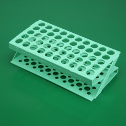 Rack ABS for 50 tubes diam.17mm green