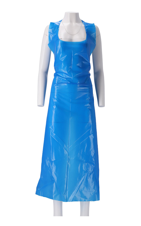 Gown in pe 125cm 0.025mm blue