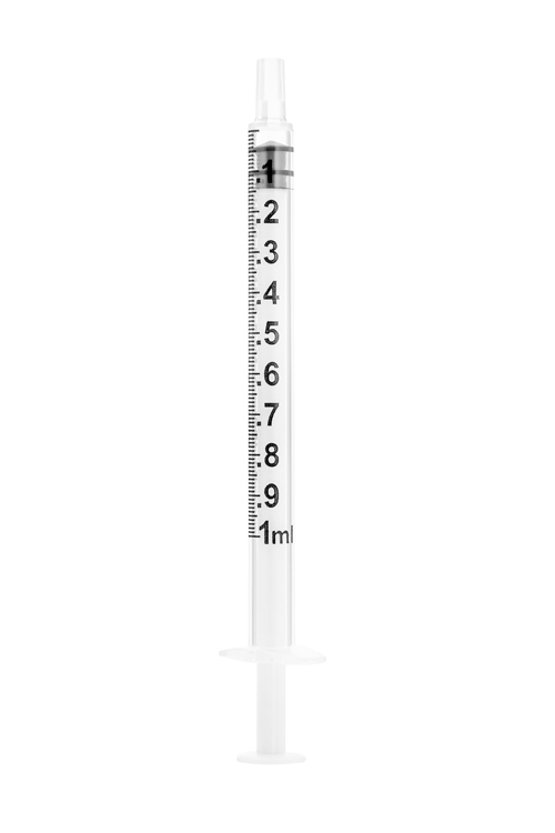 Sol-M slip tip seringue, 1ml, sans aiguille, Sol Millennium