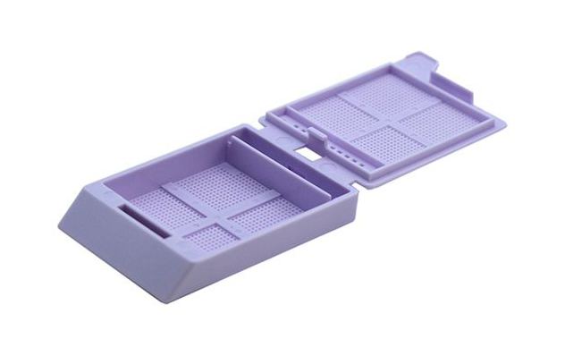 System III Micro Biopsy cassette, with hinged lid, preloaded, lavender, Cellpath, for Primera/Diapath printer