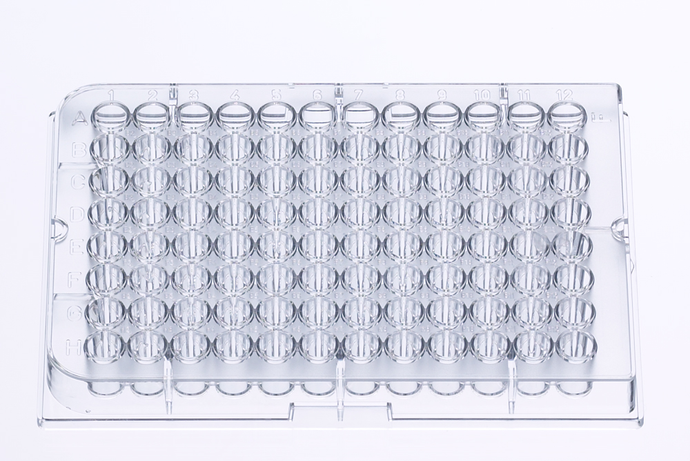 Plaque microtitre, 96 F-well, fond en plat, polystyrène,  405 µl/well, aseptique, Bottger