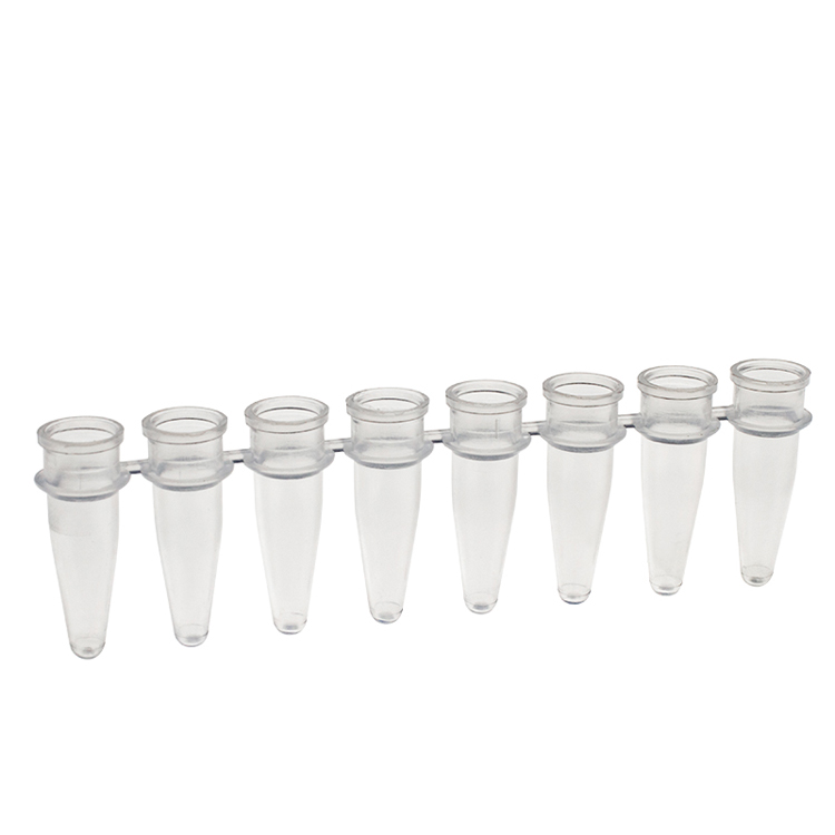 PCR strip of 8 microtubes 0.2ml natural PCR, Simport