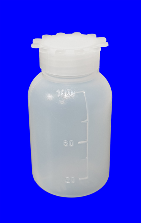 Bottle 100ml round with wide neck, sealable, pe, Kartell