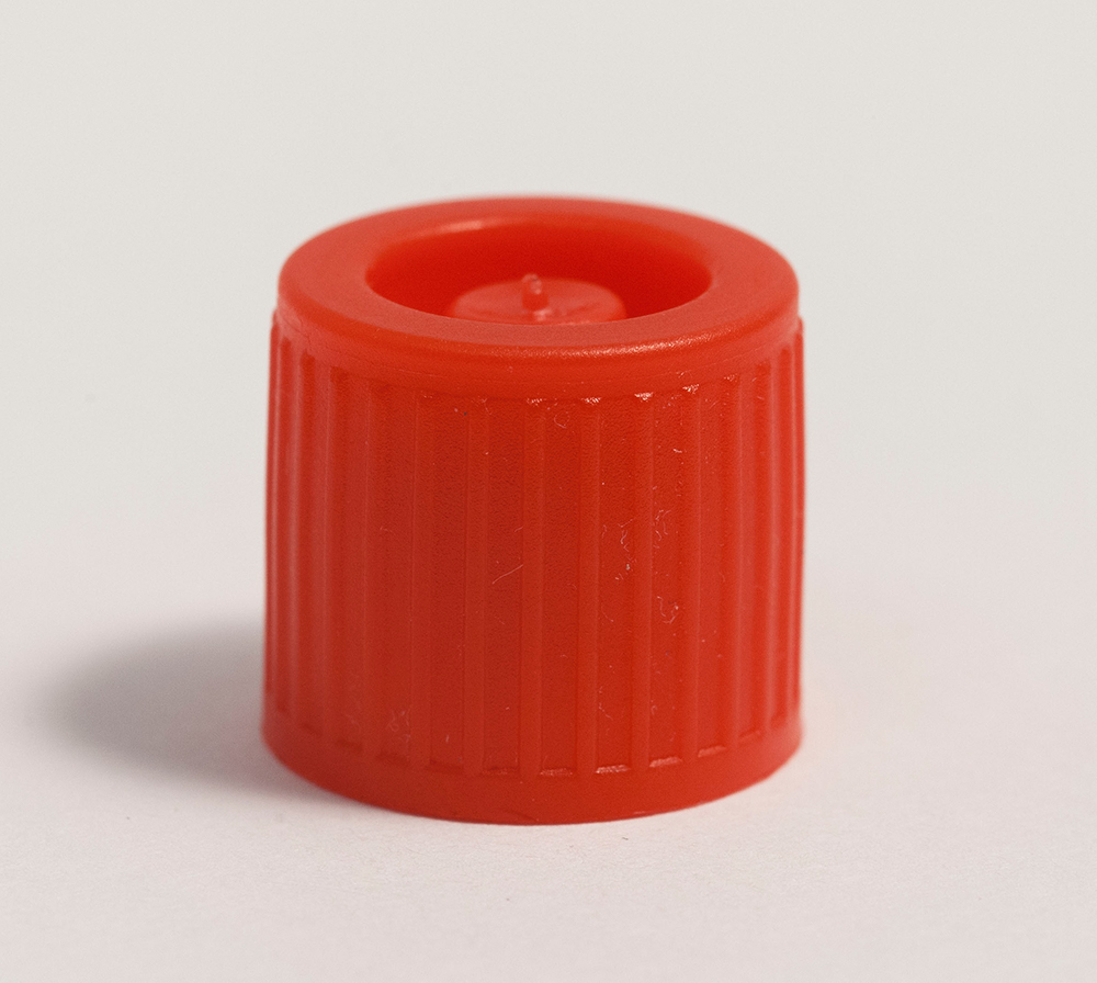 Screwcap red diameter 12mm for LBM tubes with wings, Copan