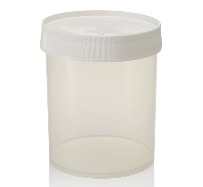 Pot 1000ml transparant PPCO + stop wit plp Nalgene