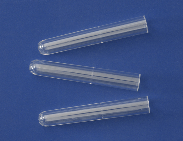 Tube 3ml, 70 x 11mm, PS, round bottom, graduation at 2ml, LP