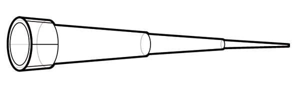 Tip Gilson 0.1-10µl universal naturel Bicappa