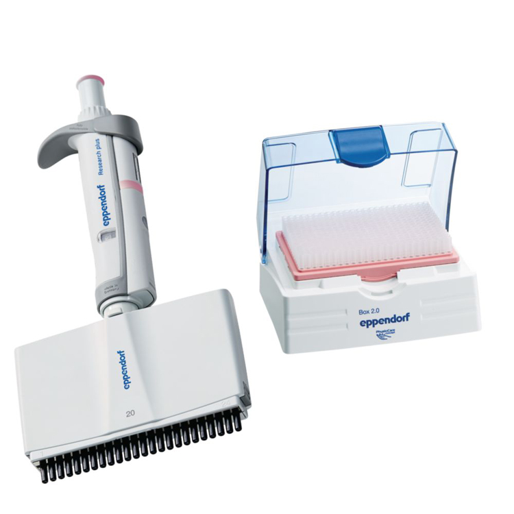 Research plus G, 24-channel, variable, 1-20µL, light pink, incl. epT.I.P.S. Box, Eppendorf