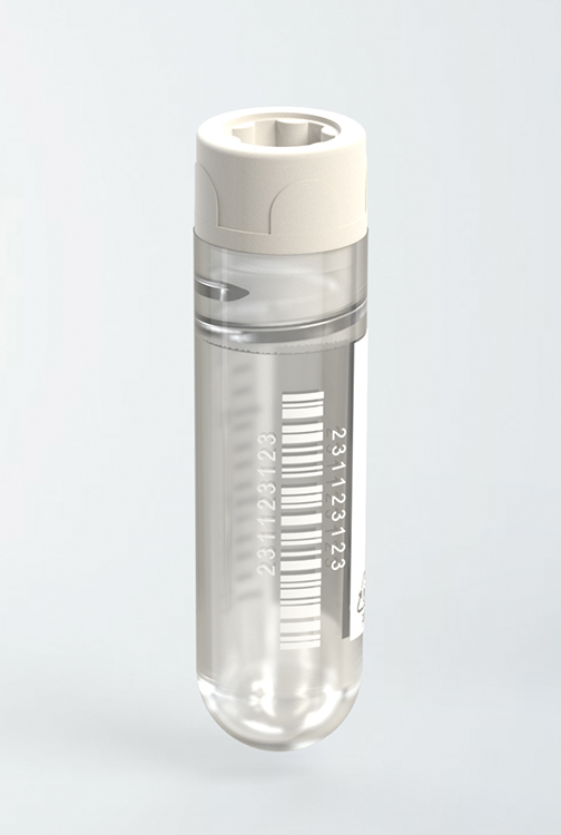 CryoGen tube 2ml, round bottom, internal screw cap, graduation and barcode, sterile, bulk Biosigma