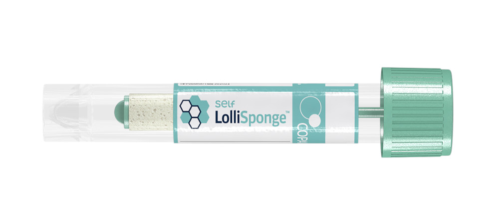 Lolli sponge swab voor speekseltest, Copan