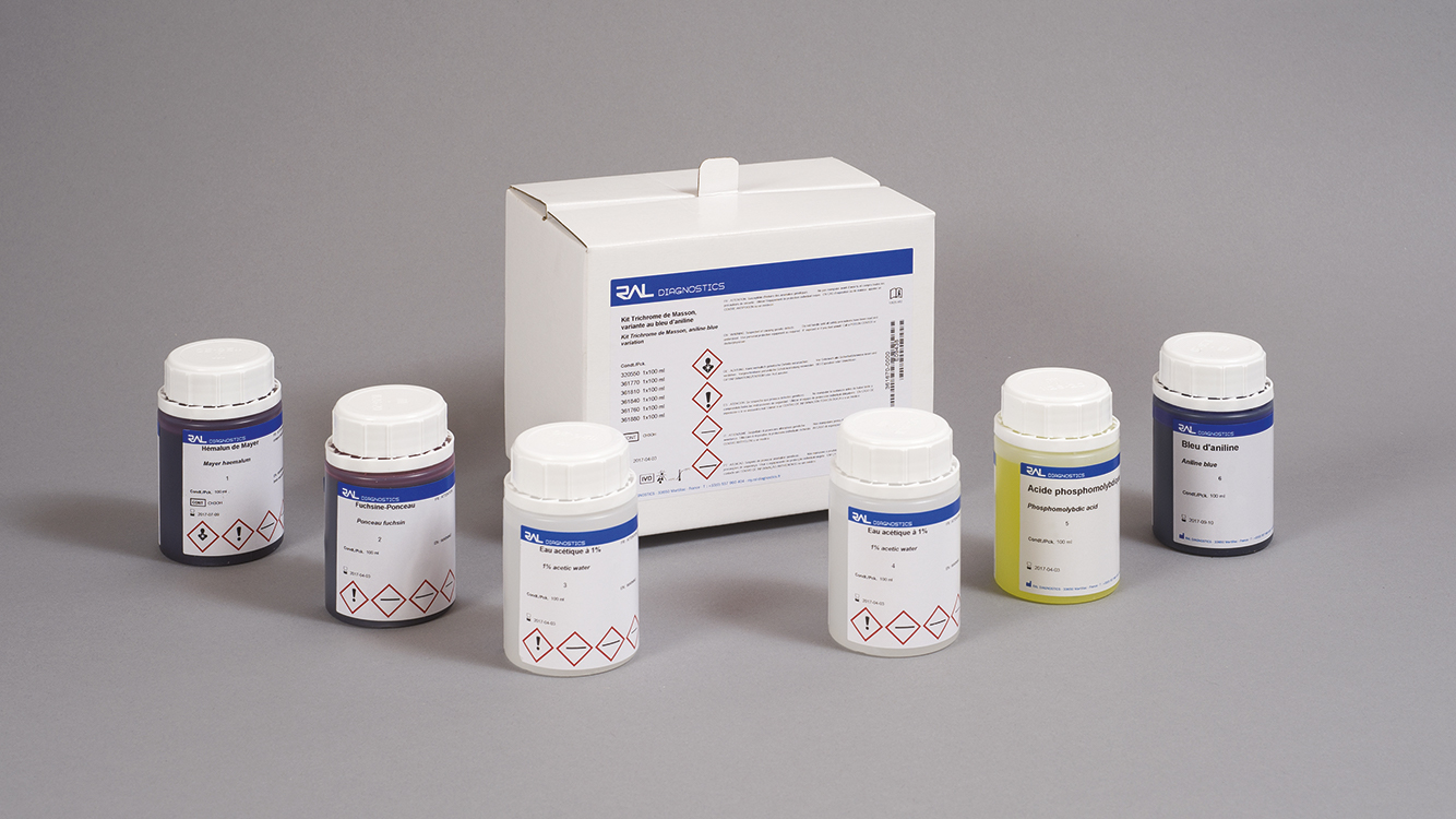 Kit Trichrome de Masson Aniline blue variation, Ral diagnostics