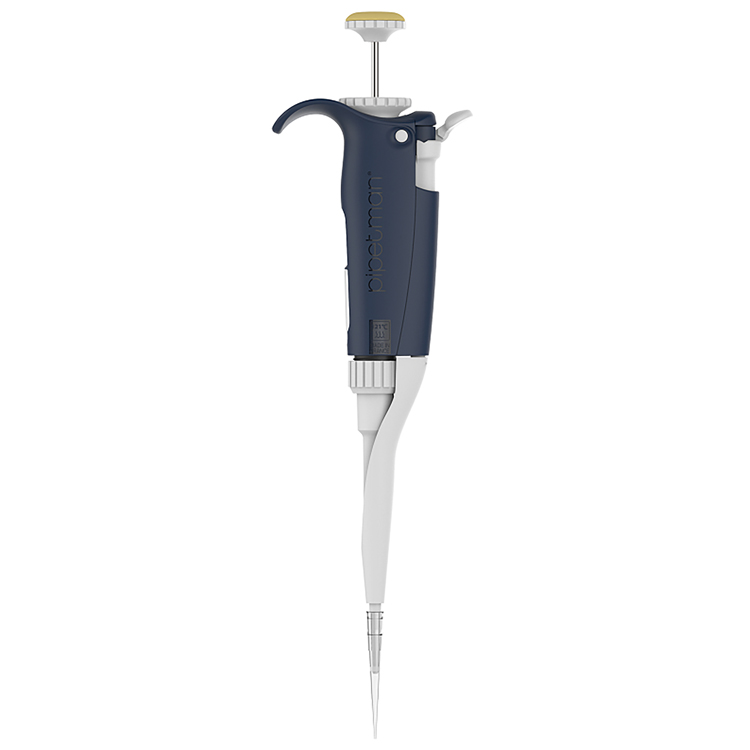 Pipetman L, P20L, volume 2-20µl, plastieken ejector, lichtgeel, Gilson