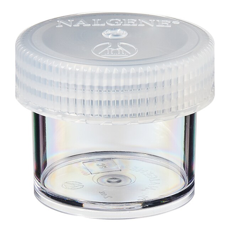 Pot 60ml transparent pc + bouchon blanc plp Nalgene