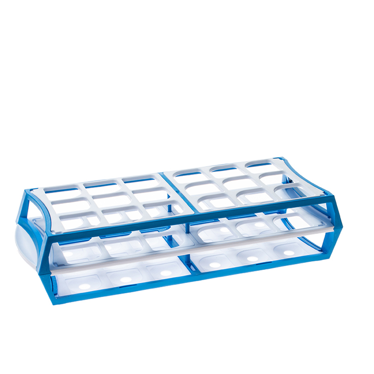 Multirack voor 18 buisjes diam.25-30mm blauw, Simport