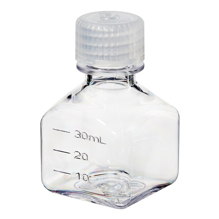 Square bottle narrow neck pc 30ml cap plp autoclavable Nalgene