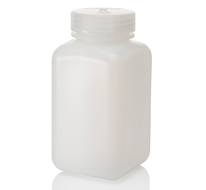 Square bottle wide neck hdpe 500ml cap plp Nalgene