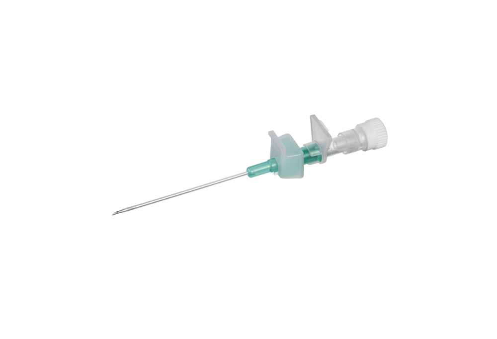 Clip Winged safety IV catheter PUR , 18G,  1,2x45mm, green, Vigmed