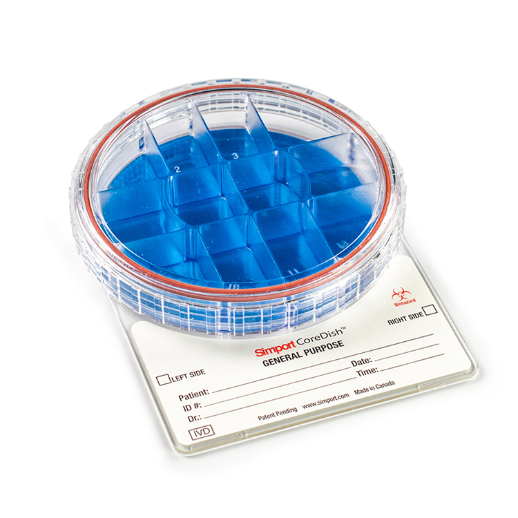 CoreDish general biopsy 12 compartiment .+10% formalin, Simport