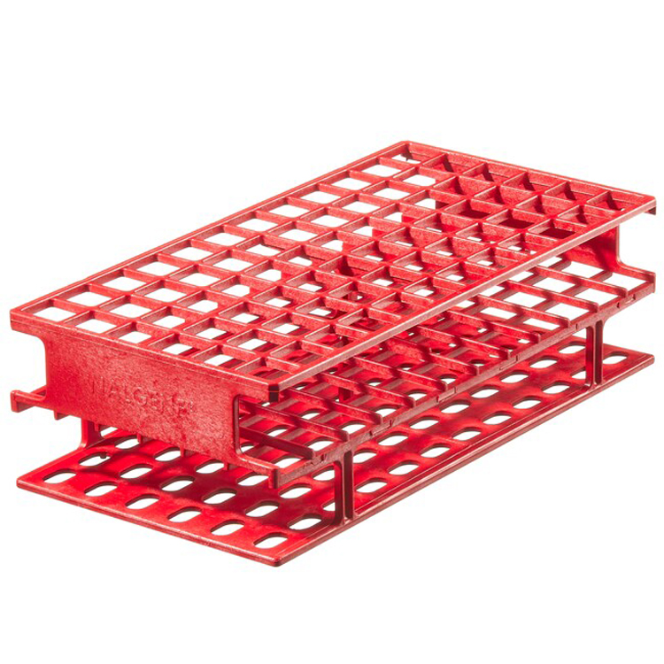 Unwire rack for 72 tubes diam.13mm red, Nalgene