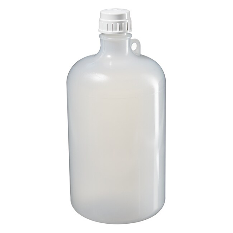 Fles rond plp met smalle opening, 8L + schroefstop type 53B Nalgene