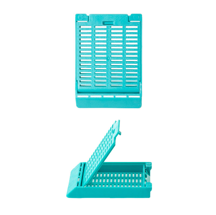 Slimsette embedding cassette 1 compartiment  + couvercle  aqua, Simport