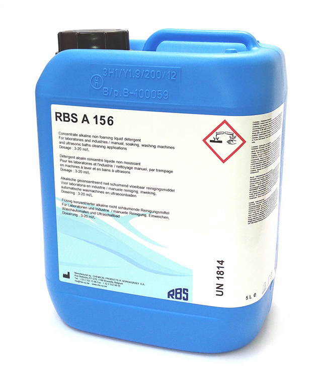 RBS A 156, Alkaline cleaning agent for labo washing machines, bottle 5L, RBS