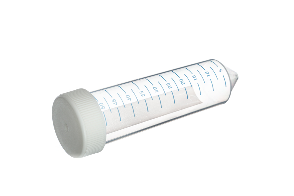 Tube conique, 50ml, 115x30mm, plp, Cellstar, stérile, gradué, zone d'écriture, bouchon à vis blanc, Greiner