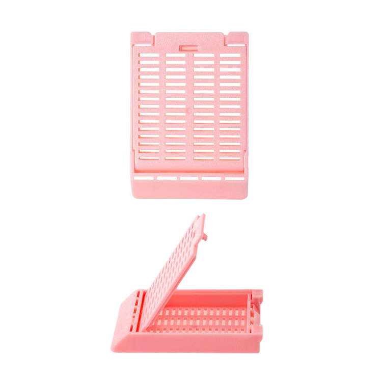 Slimsette embedding cassette 1 compartiment + couvercle rose, Simport