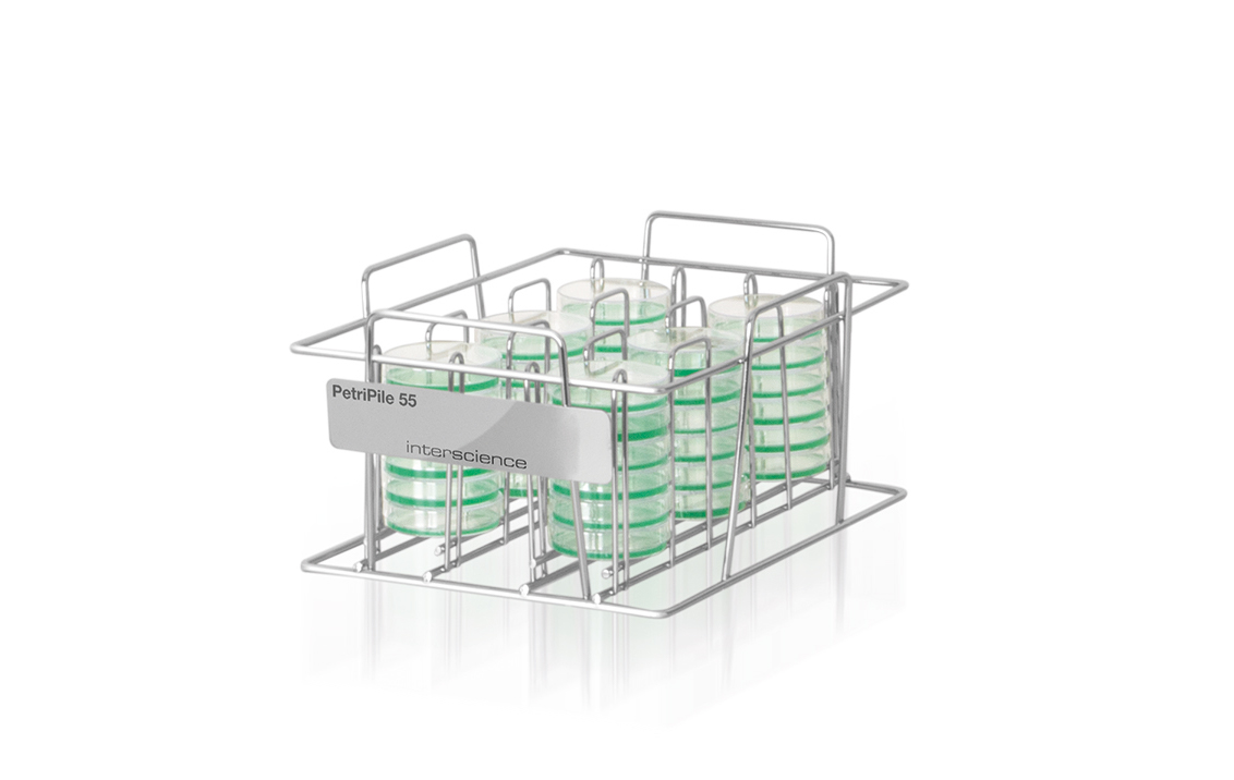 Rack Petripile for 36 petri dishes diam.90mm, 37.5x25.5x13cm