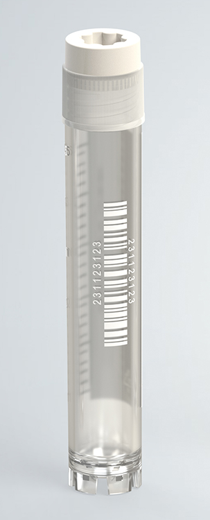 CryoGen tube 4ml, jupe, bouchon à vis externe, graduation et barcode, stérile, petit emballage Biosigma