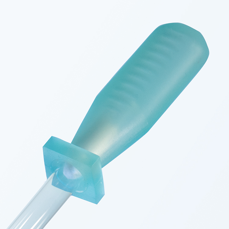 Peertje turquoise, uit FDA, softsilk silicone, voor standaard pipetten diam.7mm