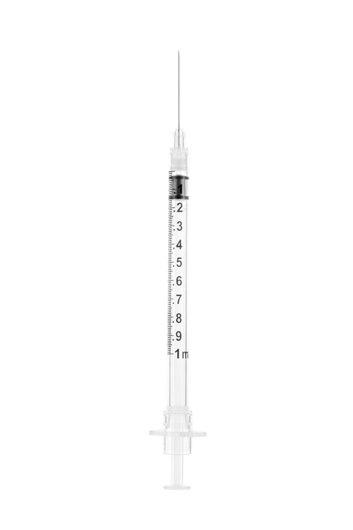 Sol-Care safety syringe, 1ml, 3-part, with needle 25G 1, Sol Millennium