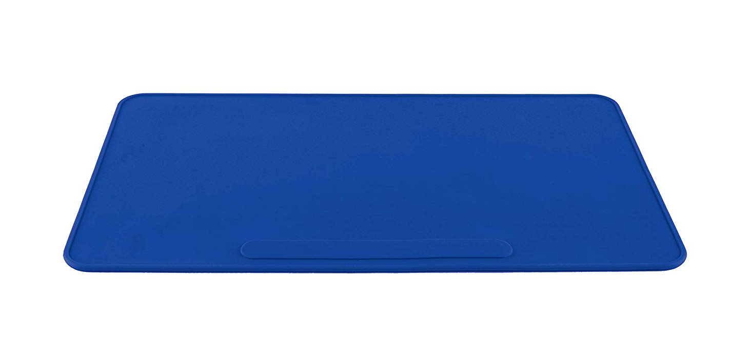 Silicone lab mat , 35 x 60 x 2 cm, blue, Heathrow