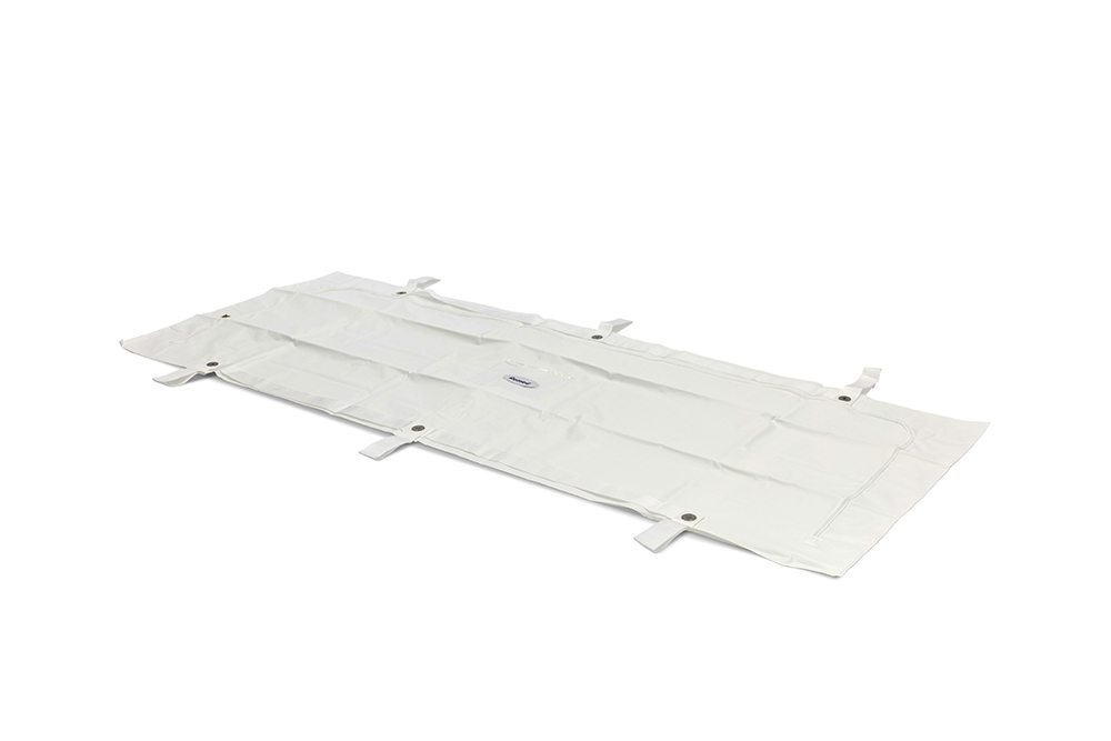 Bodybag PEVA, 90 x 230 cm, white, 200 micron, recyclable, with side zipper, Romed