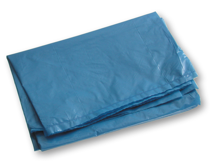 Garbage bag HDPE 70x110cm 18-20um rouleau bleu