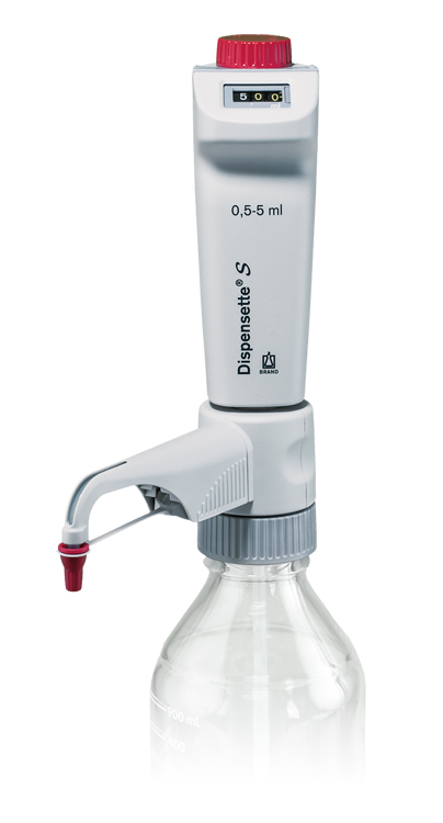 Dispensette S, digital, 0.5 - 5ml, without recirculation valve, Brand